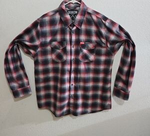 DIXXON EQUALIZER Men's Red and Black Checkered Shirt